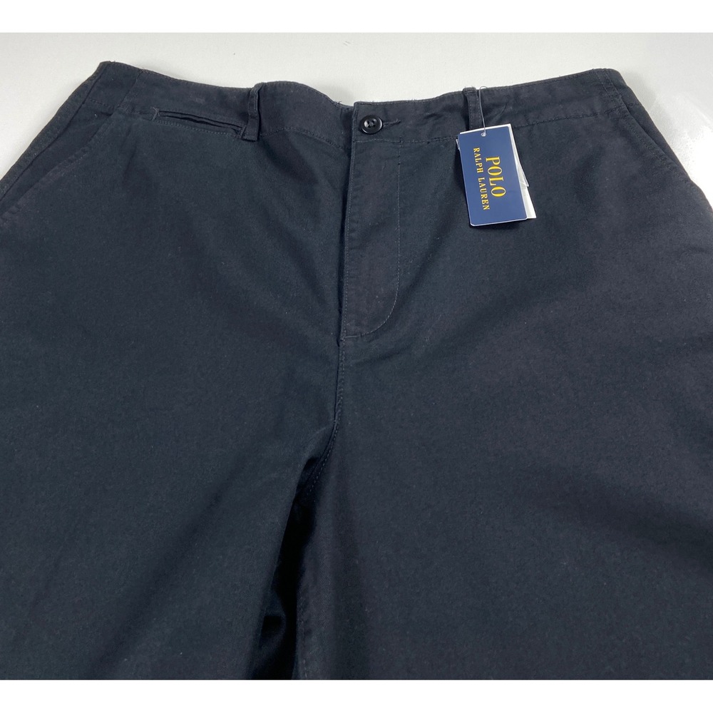 Polo Ralph Lauren Pants‎ Womens 16 Black High Rise Chino Wide Leg